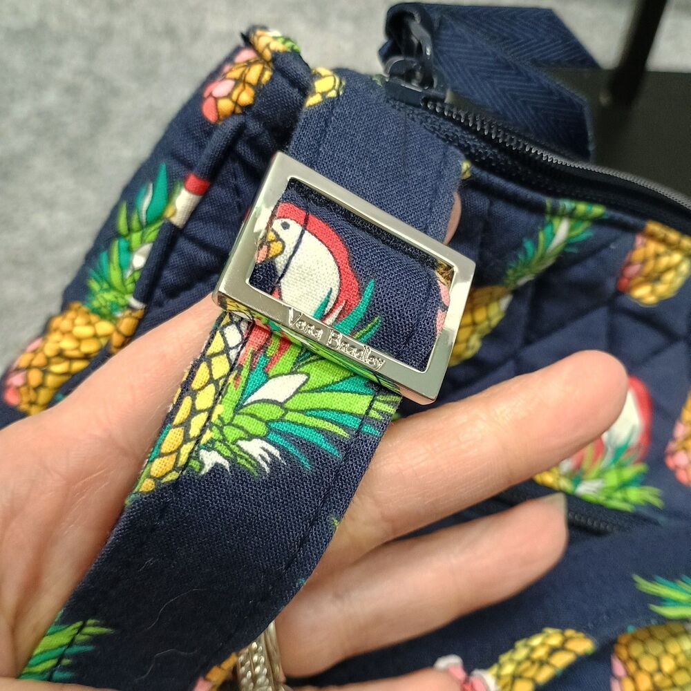 Vera Bradley Toucan Party Mailbag Purse Crossbody Messenger Bag Pineapple - Picture 16 of 16